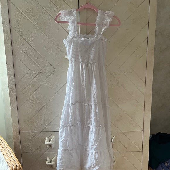 Hill House The Ellie Nap Dress in White Swiss Dot Size SMALL - Picture 3 of 5